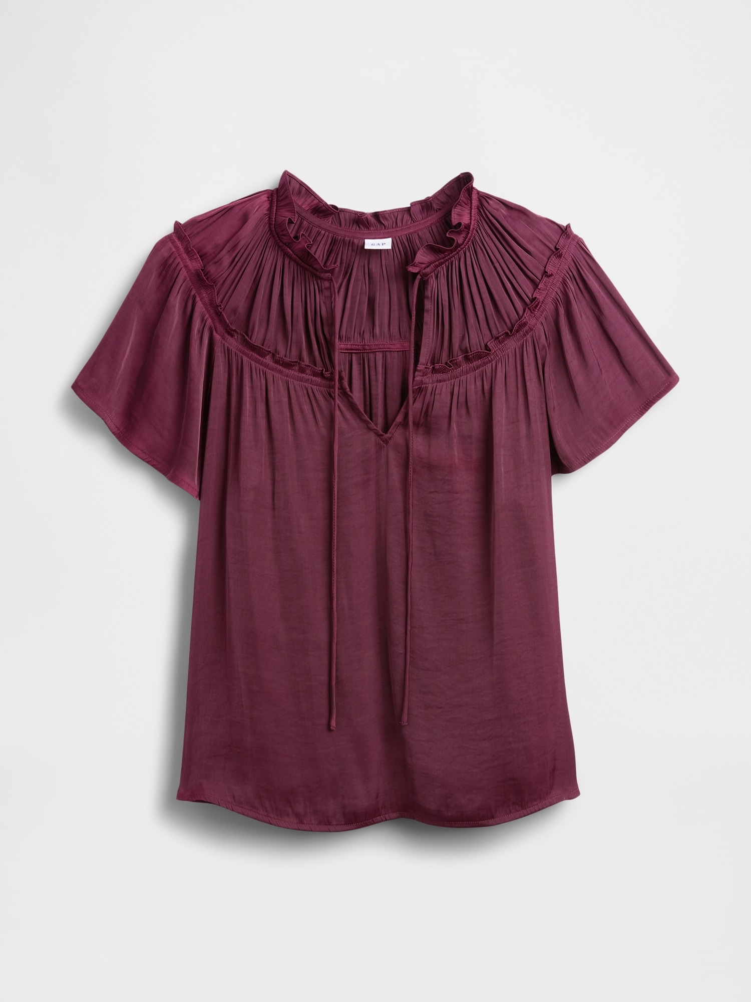 Gap Factory 100% Recycled Relaxed Splitneck Top In Red