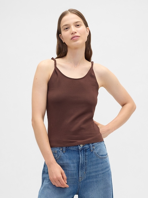 Image number 1 showing, Stretch Jersey Twist Tank Top
