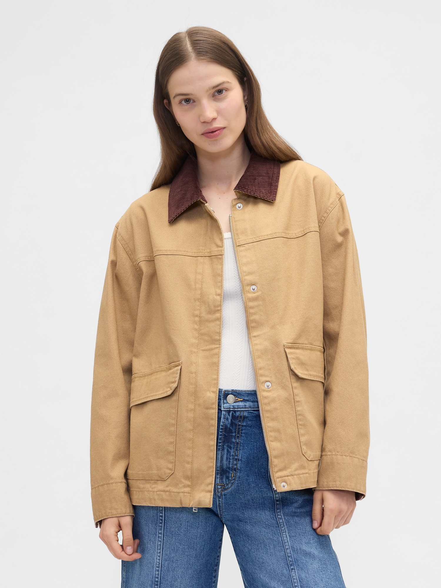 Relaxed Canvas Barn Jacket - New Riverbed Brown