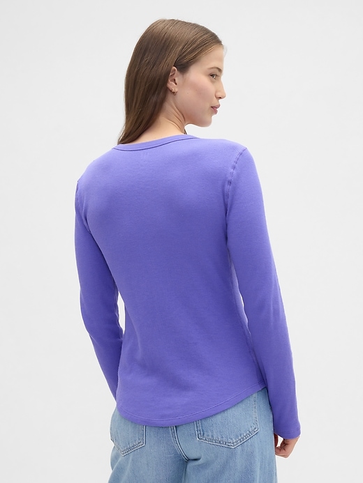 Image number 2 showing, Waffle-Knit Crewneck T-Shirt