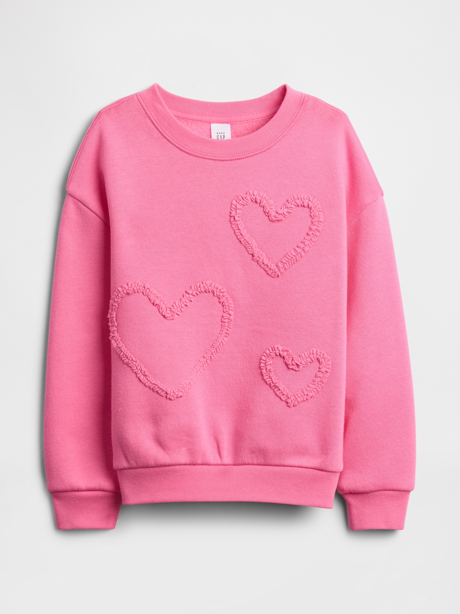babyGap Oversized Graphic Sweatshirt - Love Letter Pink Hearts