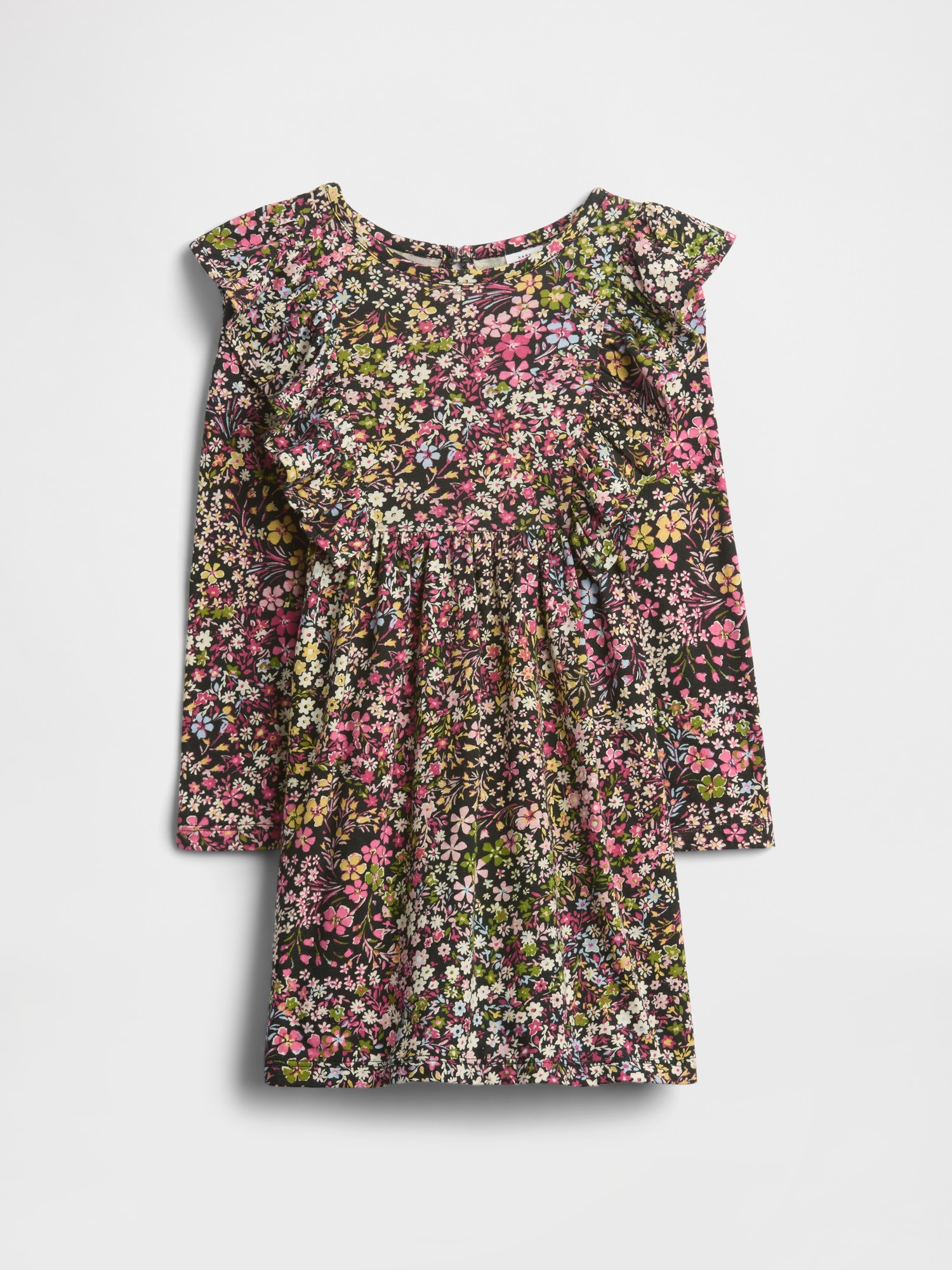 babyGap Ruffle Dress - Black Moonless Night Floral