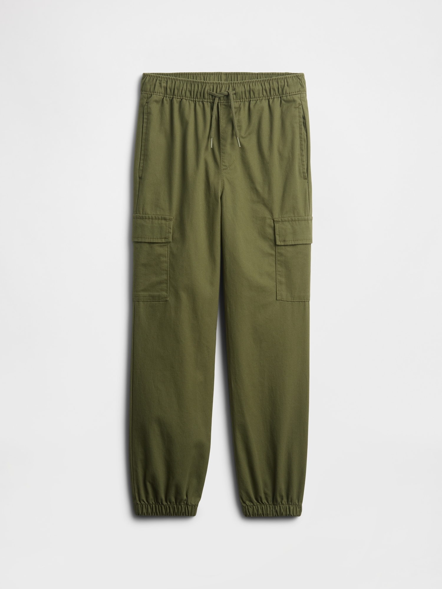 Kids Twill Cargo Joggers - Green