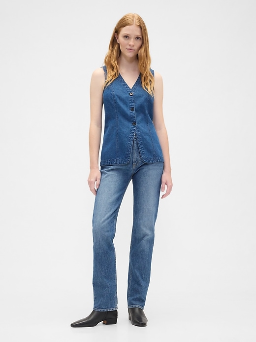 Image number 3 showing, Longline Denim Vest