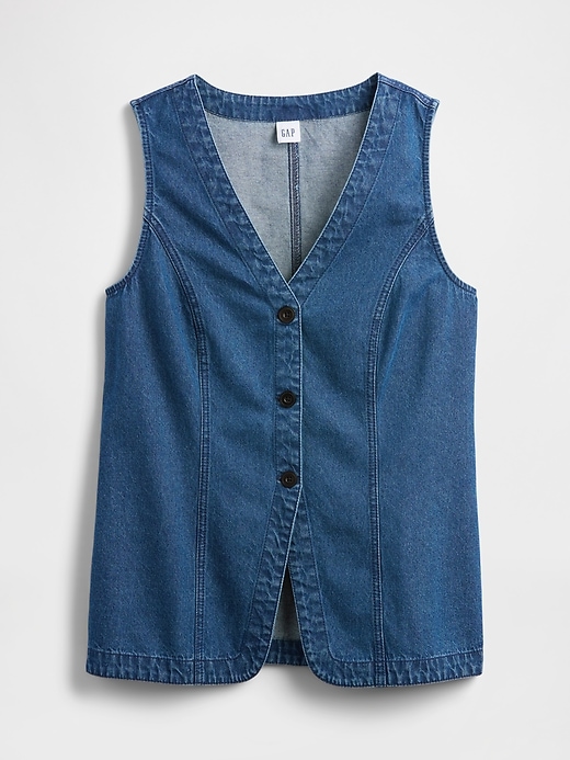 Image number 5 showing, Longline Denim Vest