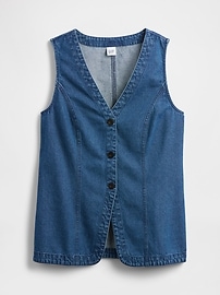 Longline Denim Vest