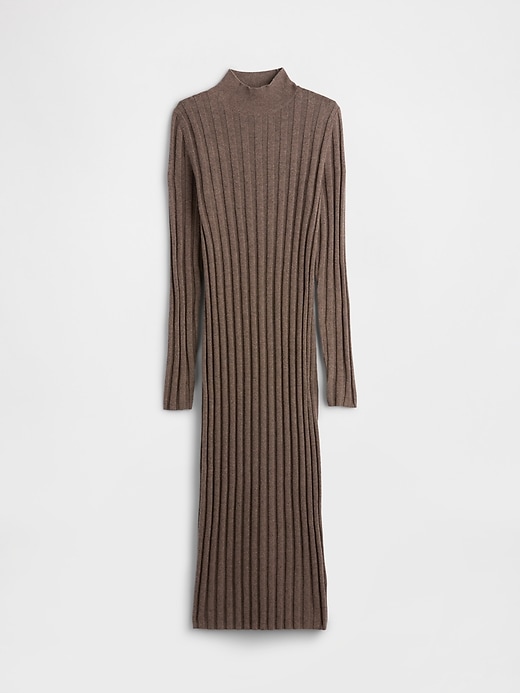 Image number 6 showing, CashSoft Ribbed Mockneck Midi Dress