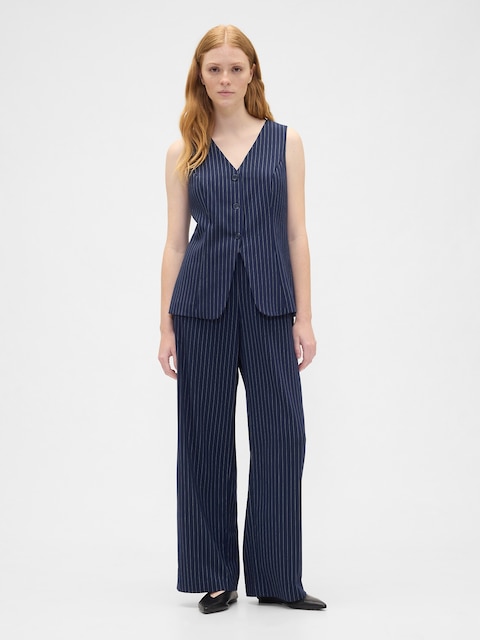 Recycled Mid Rise Easy Wide-Leg Pants