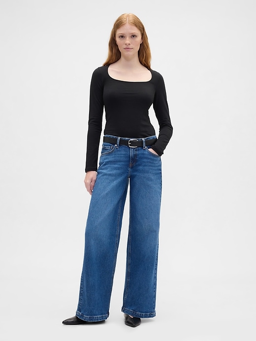 Image number 3 showing, Stretch Jersey Scoopneck Top