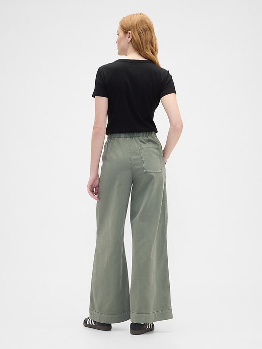 Image number 4 showing, High Rise Pleated Relaxed Wide-Leg Khakis