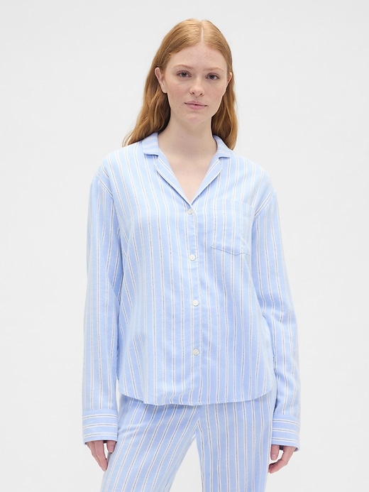 Image number 1 showing, Relaxed Flannel Sleep Shirt