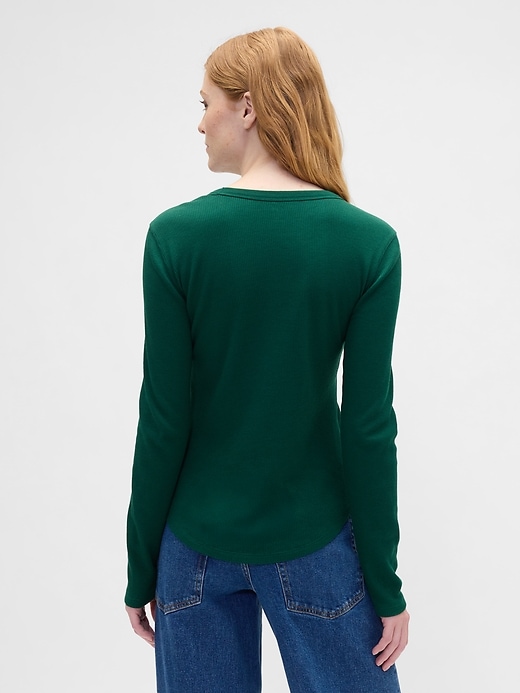 Image number 2 showing, Waffle-Knit Crewneck T-Shirt