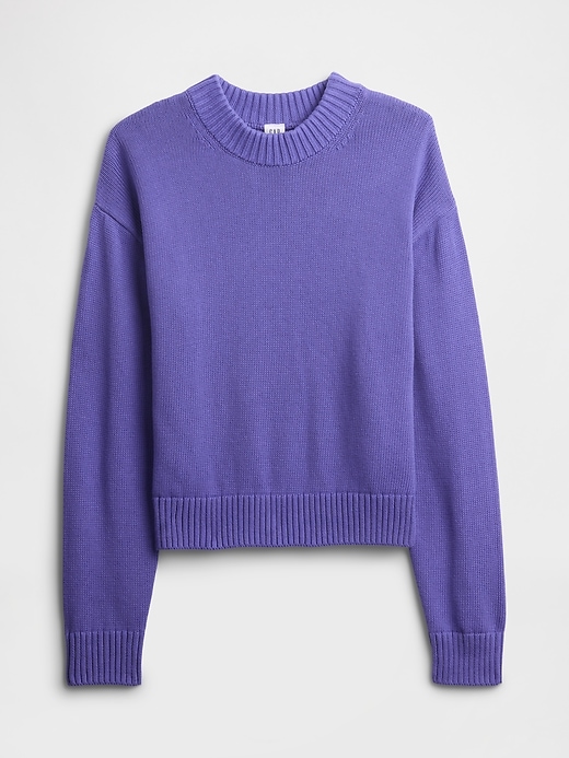 Image number 5 showing, Relaxed Cropped Crewneck Sweater