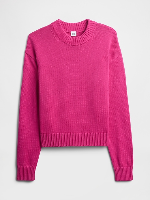 Image number 5 showing, Relaxed Cropped Crewneck Sweater