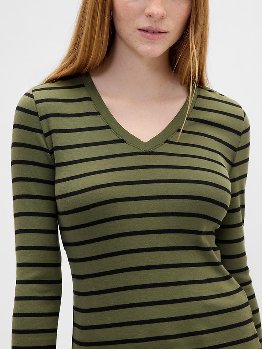 Image number 4 showing, Stripe V-Neck T-Shirt