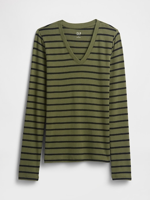 Image number 5 showing, Stripe V-Neck T-Shirt