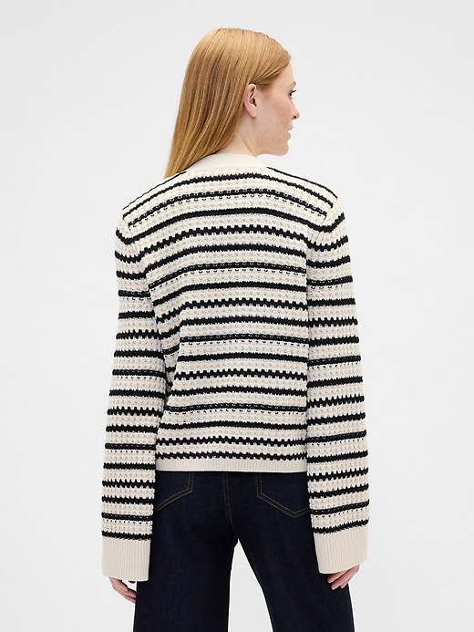 Image number 2 showing, Relaxed Waffle-Knit Cardigan