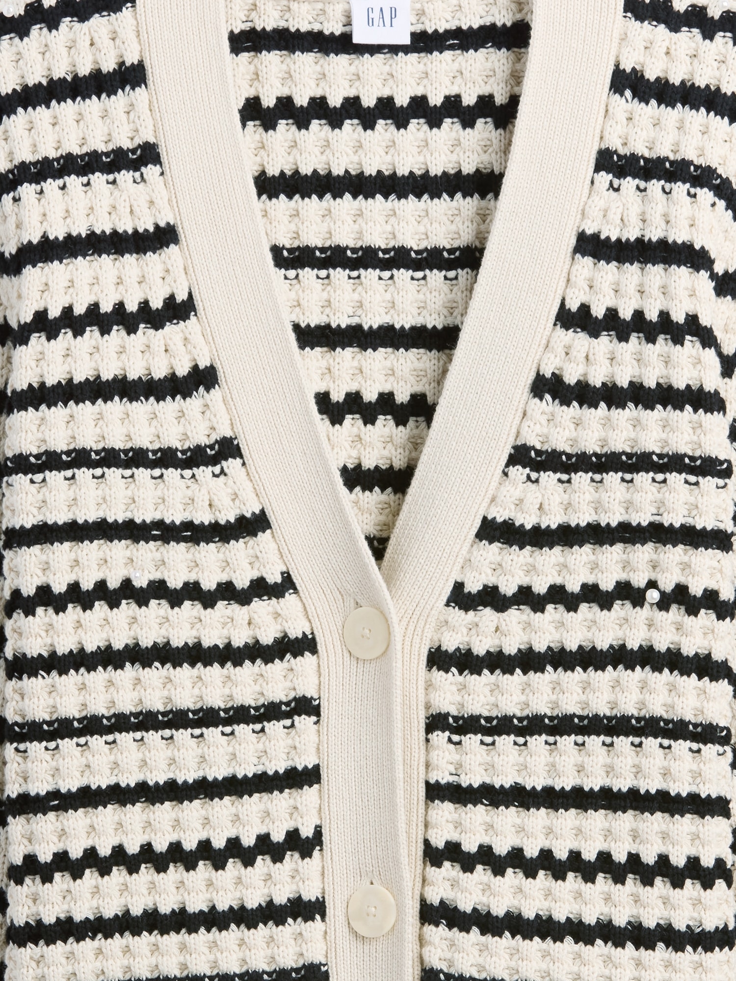 Gap Factory Relaxed Waffle-knit Cardigan In Blue