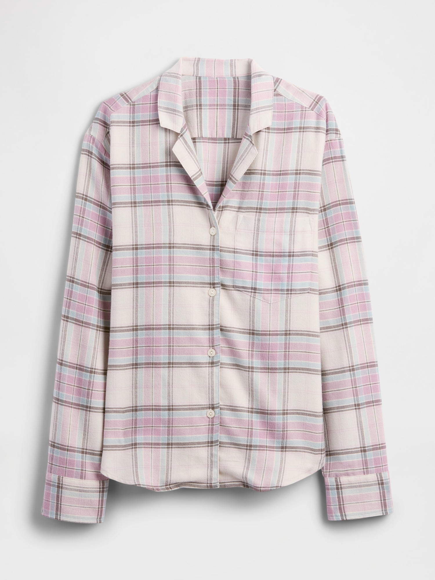 Gap Factory Relaxed Flannel Sleep Shirt In Multi