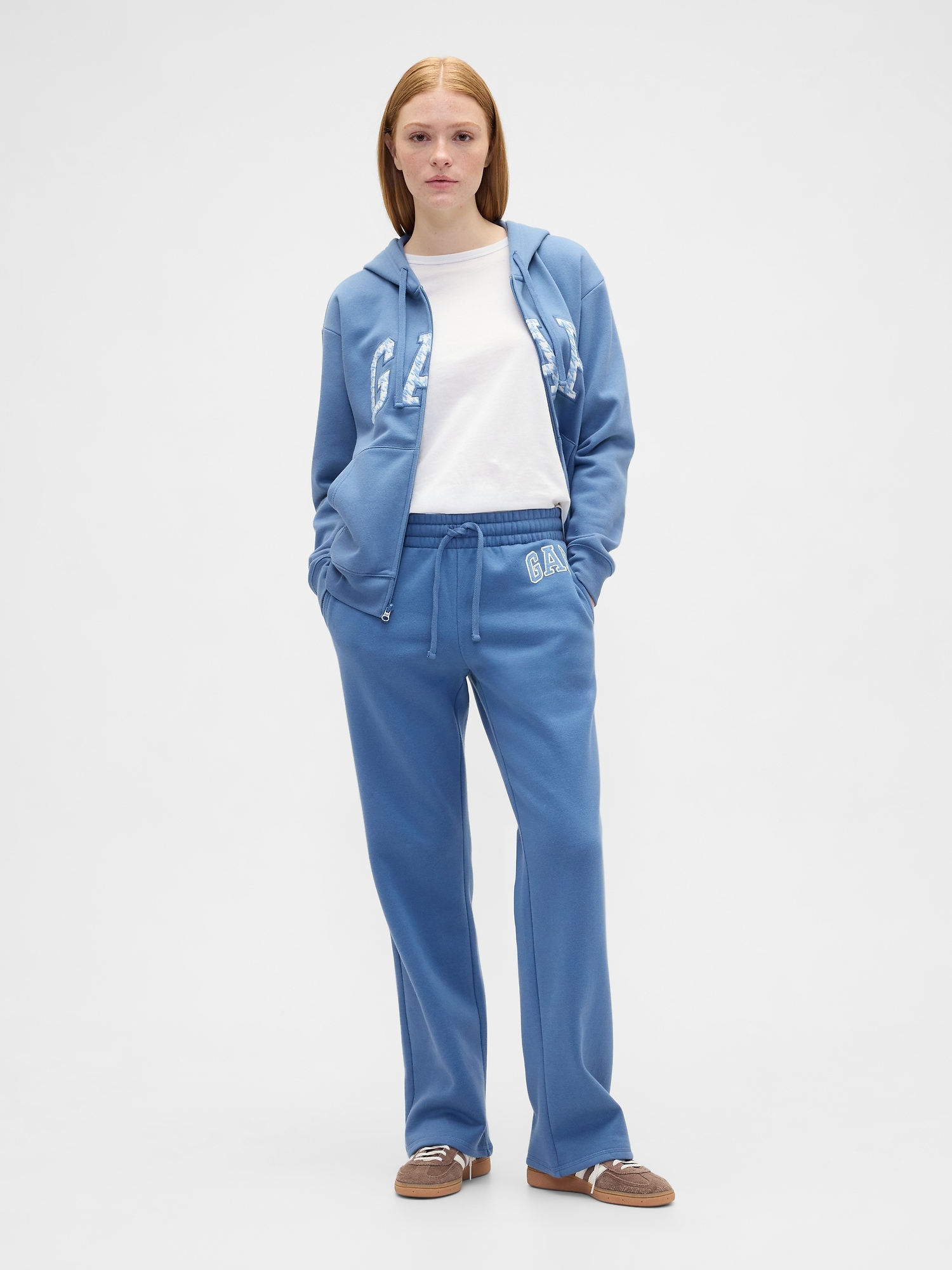 Gap Logo Straight Sweatpants - Cornflower Blue