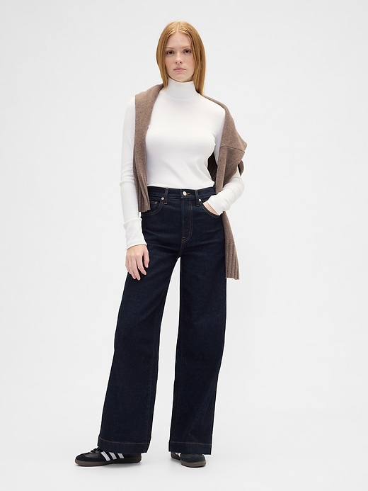 Image number 3 showing, Ribbed Turtleneck T-Shirt