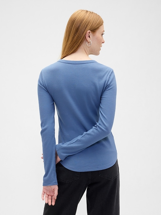 Image number 2 showing, Waffle-Knit Crewneck T-Shirt