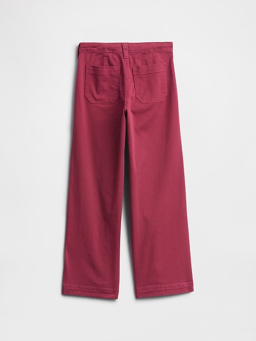 Image number 2 showing, Kids High Rise Utility Wide-Leg Jeans