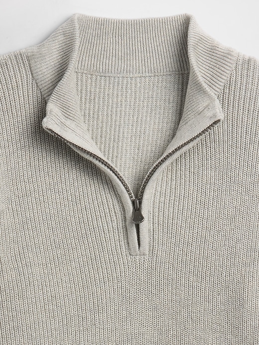 Image number 3 showing, Kids Half-Zip Mockneck Sweater