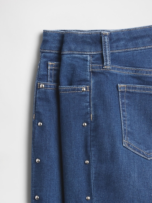 Image number 3 showing, Kids High Rise Studded '70s Flare Jeans