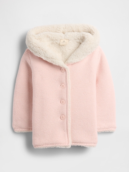 Image number 1 showing, Baby Sherpa-Lined Hooded Sweater