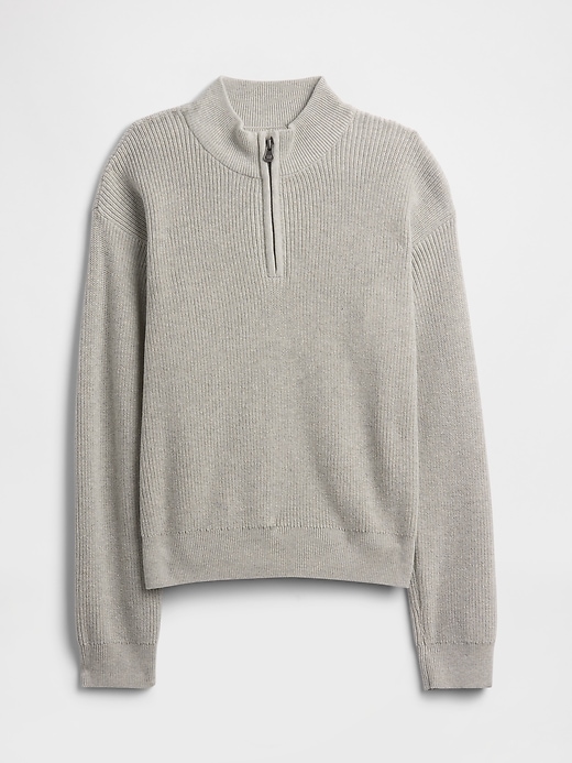 Image number 1 showing, Kids Half-Zip Mockneck Sweater
