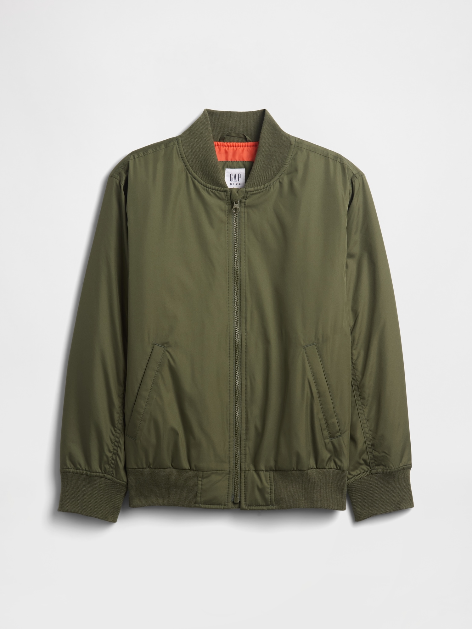Kids Bomber Jacket - Army Jacket Green