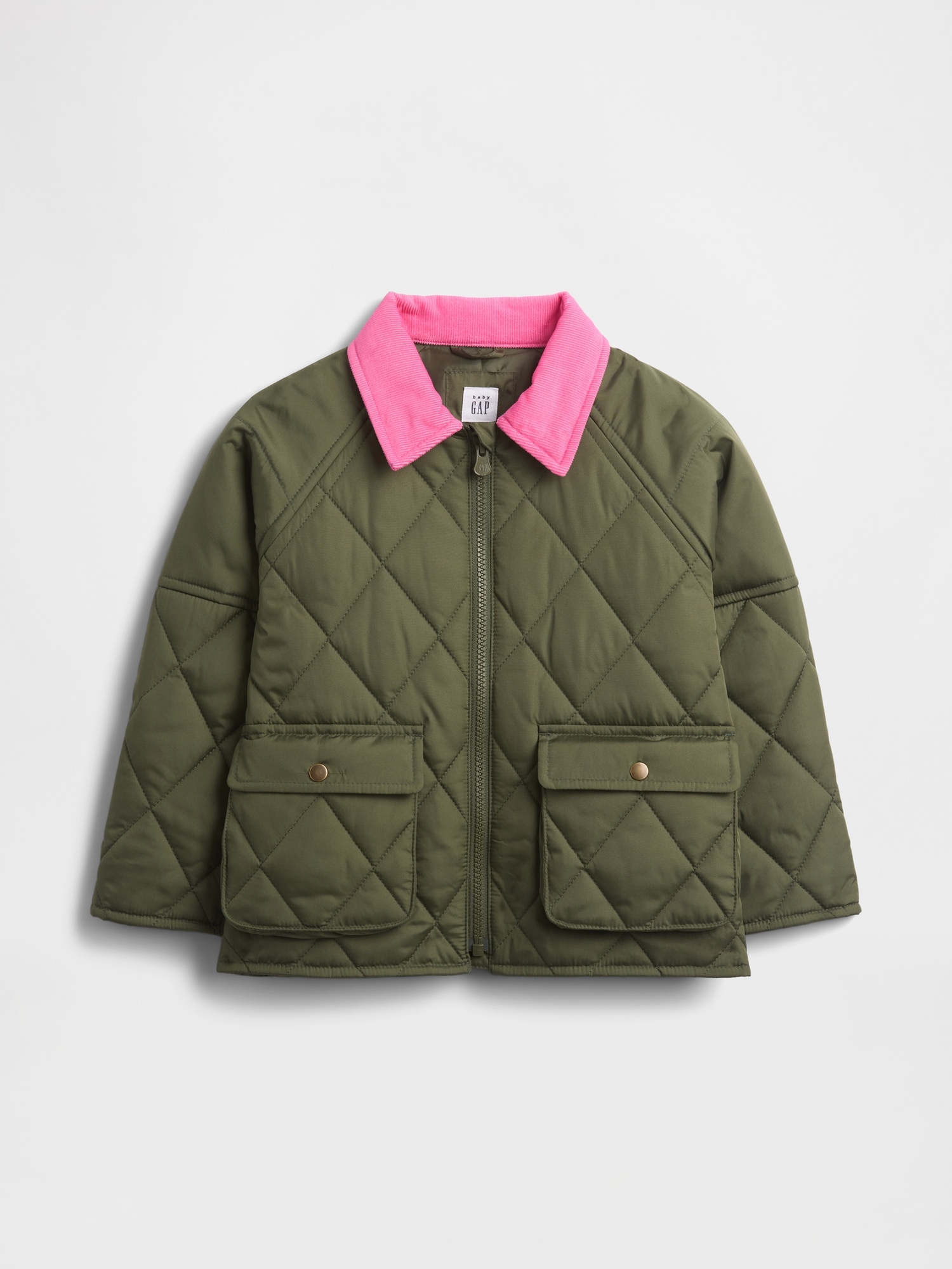 babyGap Quilted Barn Jacket - Army Jacket Green