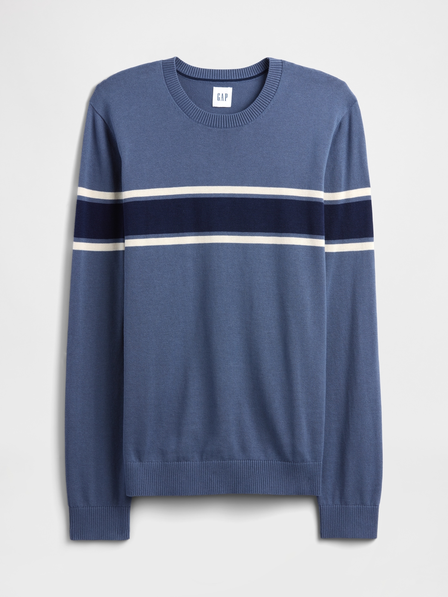 Gap Factory Stripe Crewneck Sweater In Blue