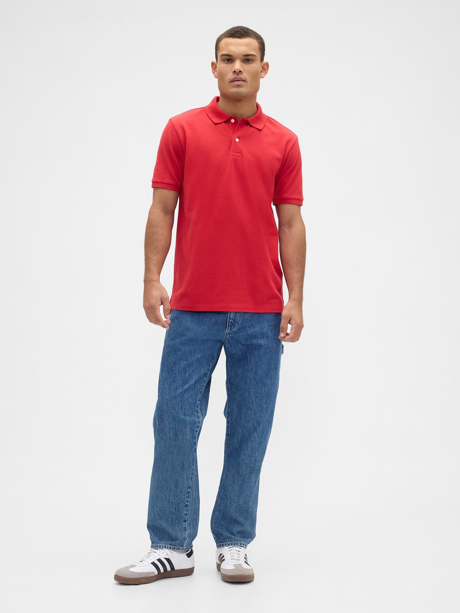Gap Factory Stretch Pique Polo Shirt Shirt In Brown