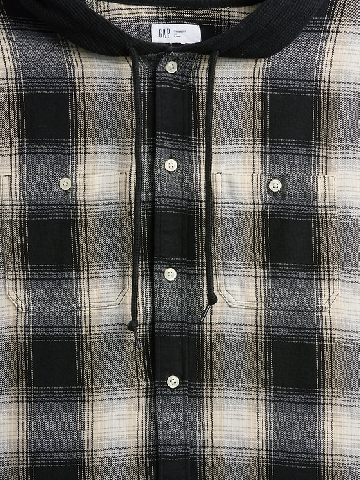 Image number 4 showing, Hooded Flannel Shirt in Standard Fit