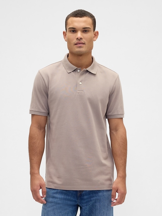 Image number 1 showing, Stretch Pique Polo Shirt