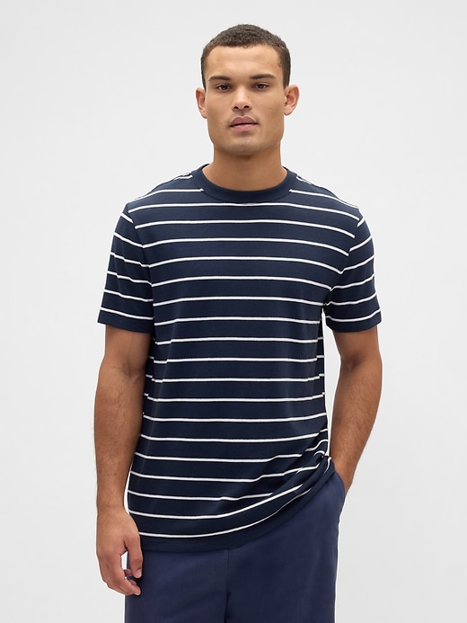 Image number 1 showing, Everyday Soft Stripe Crewneck T-Shirt
