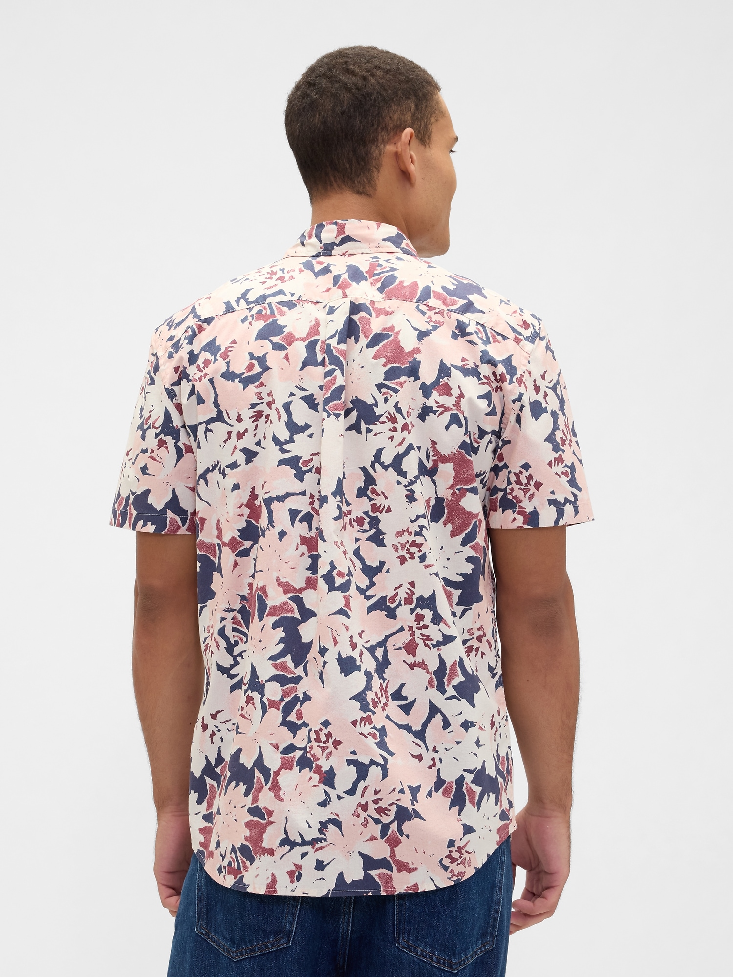 Gap Factory Stretch Poplin Shirt In Standard Fit In Multi
