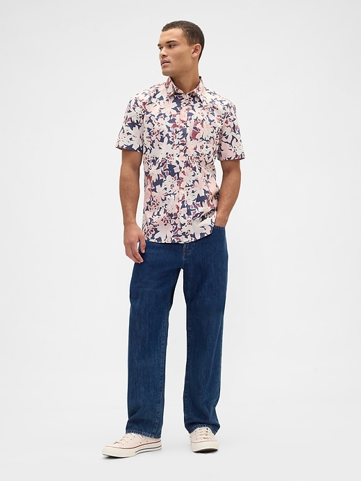Image number 3 showing, Stretch Poplin Shirt in Standard Fit