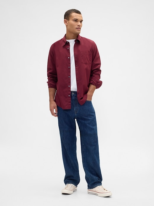 Image number 3 showing, Stretch Poplin Shirt in Standard Fit