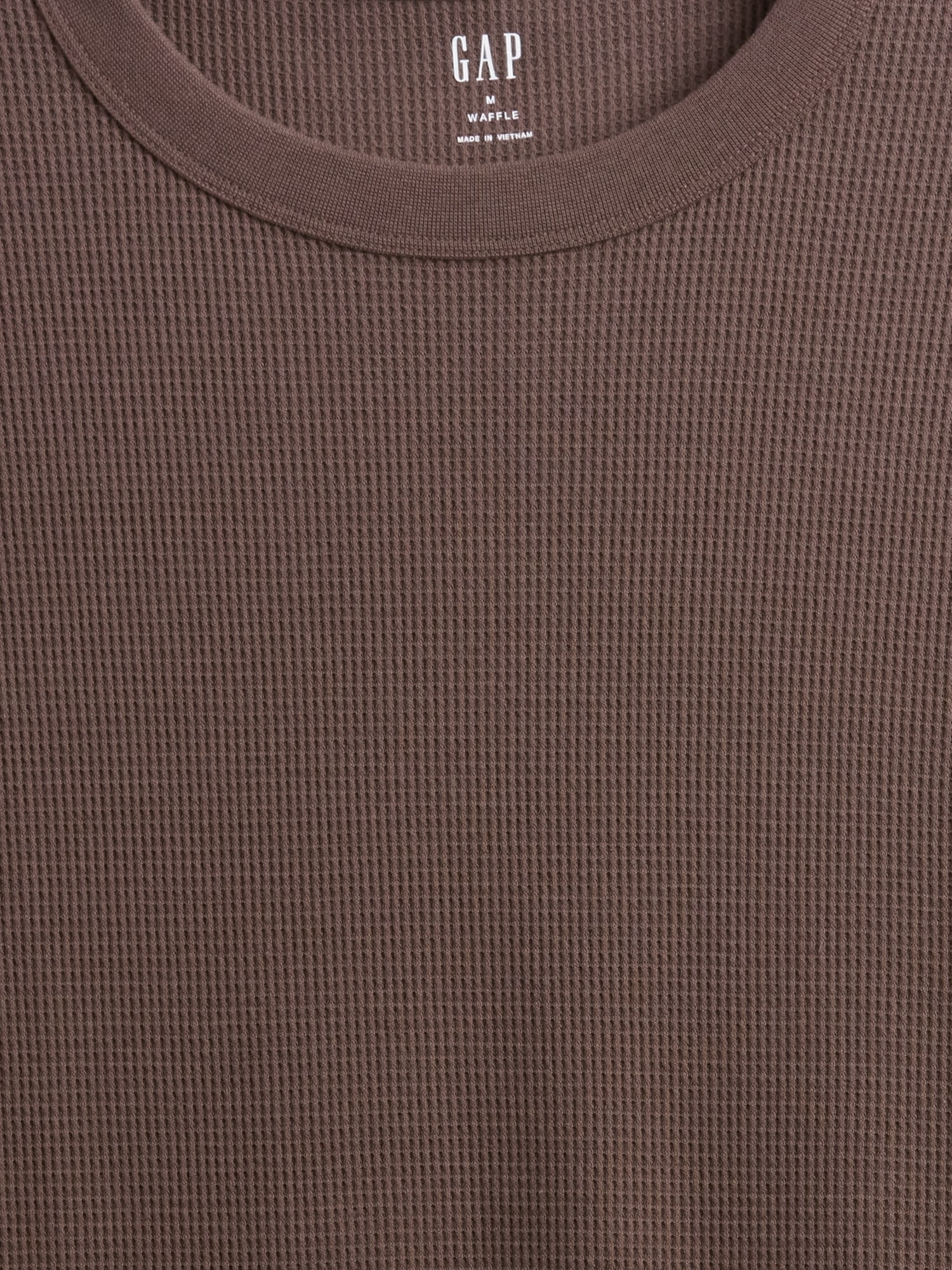 Gap Factory Waffle-knit Crewneck T-shirt In Brown