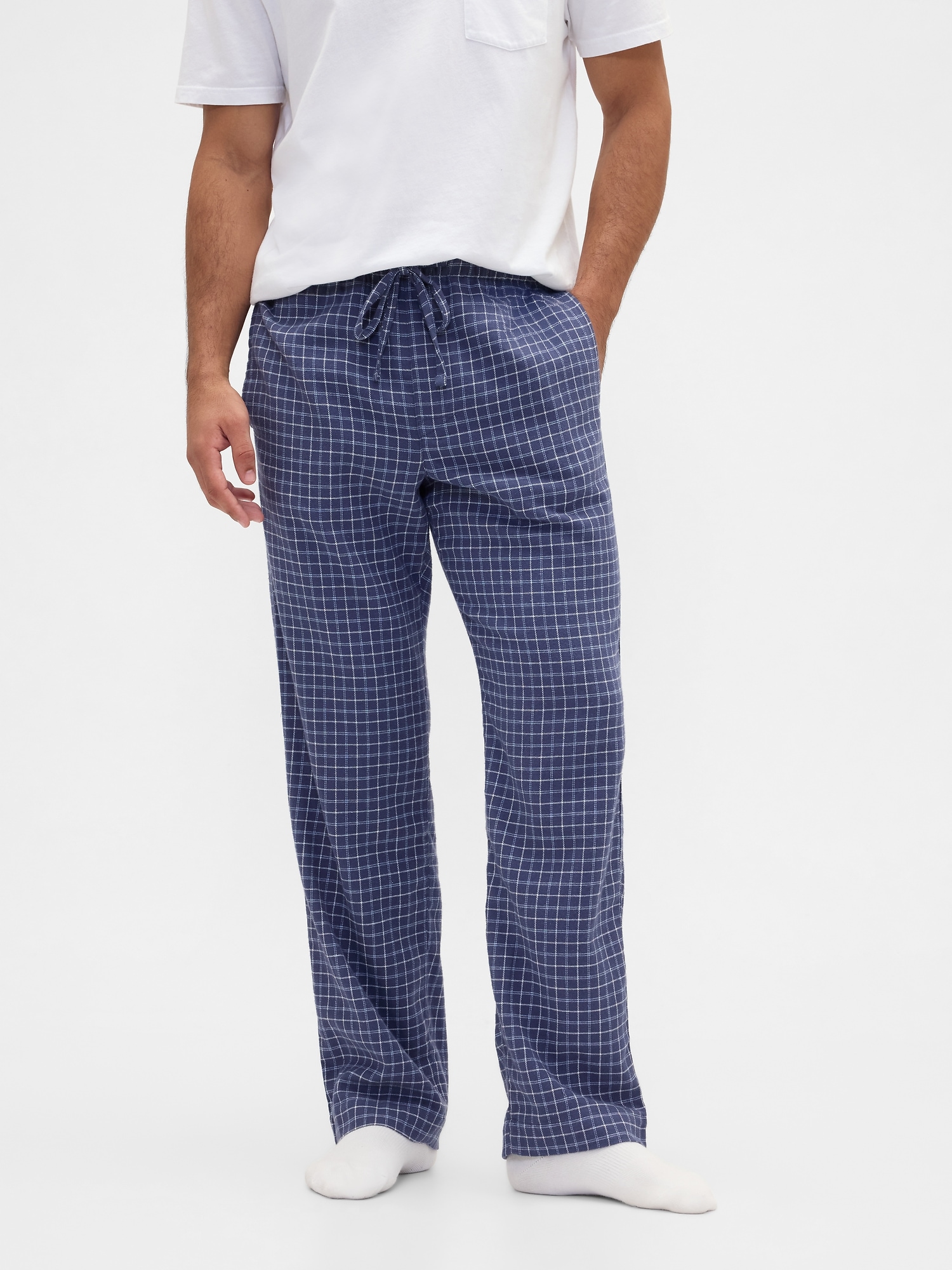 Gap Factory Relaxed Flannel Pj Pants In Blue