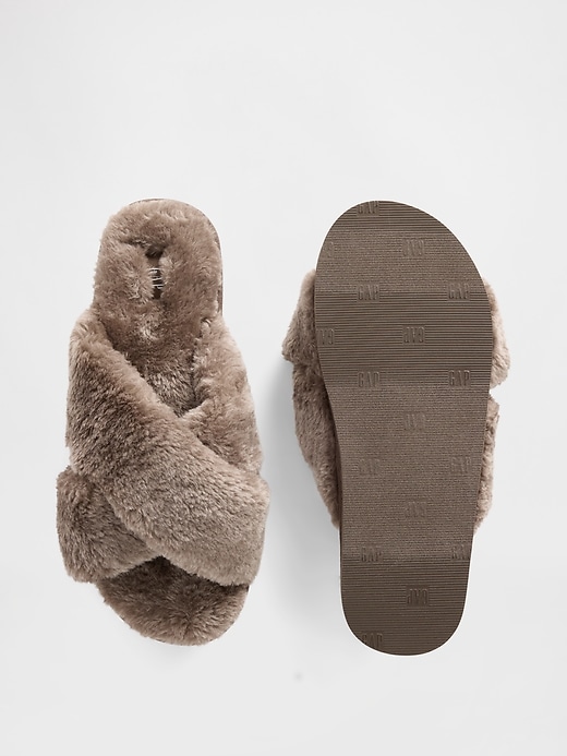 Image number 2 showing, Faux-Fur Slippers