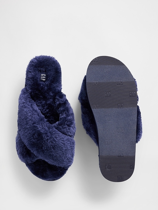 Image number 2 showing, Faux-Fur Slippers