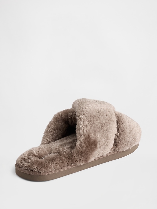 Image number 3 showing, Faux-Fur Slippers