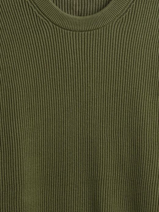 Image number 4 showing, Oversized Fisherman-Stitch Crewneck Sweater