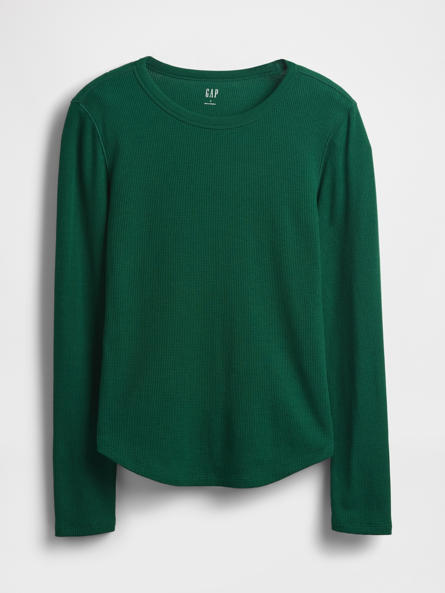Gap Factory Waffle-knit Crewneck T-shirt In Green