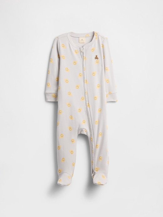 Image number 1 showing, Baby Print Two-Way Zip One-Piece