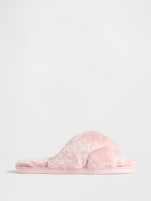 Image number 1 showing, Faux-Fur Slippers